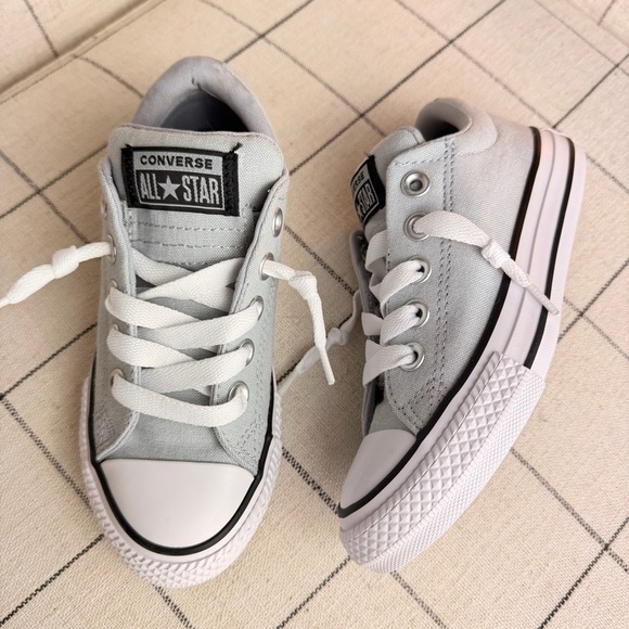 Converse Other - Converse Chuck Taylor All Star Pull On Laces Kids Gray Sneakers 13 NWT